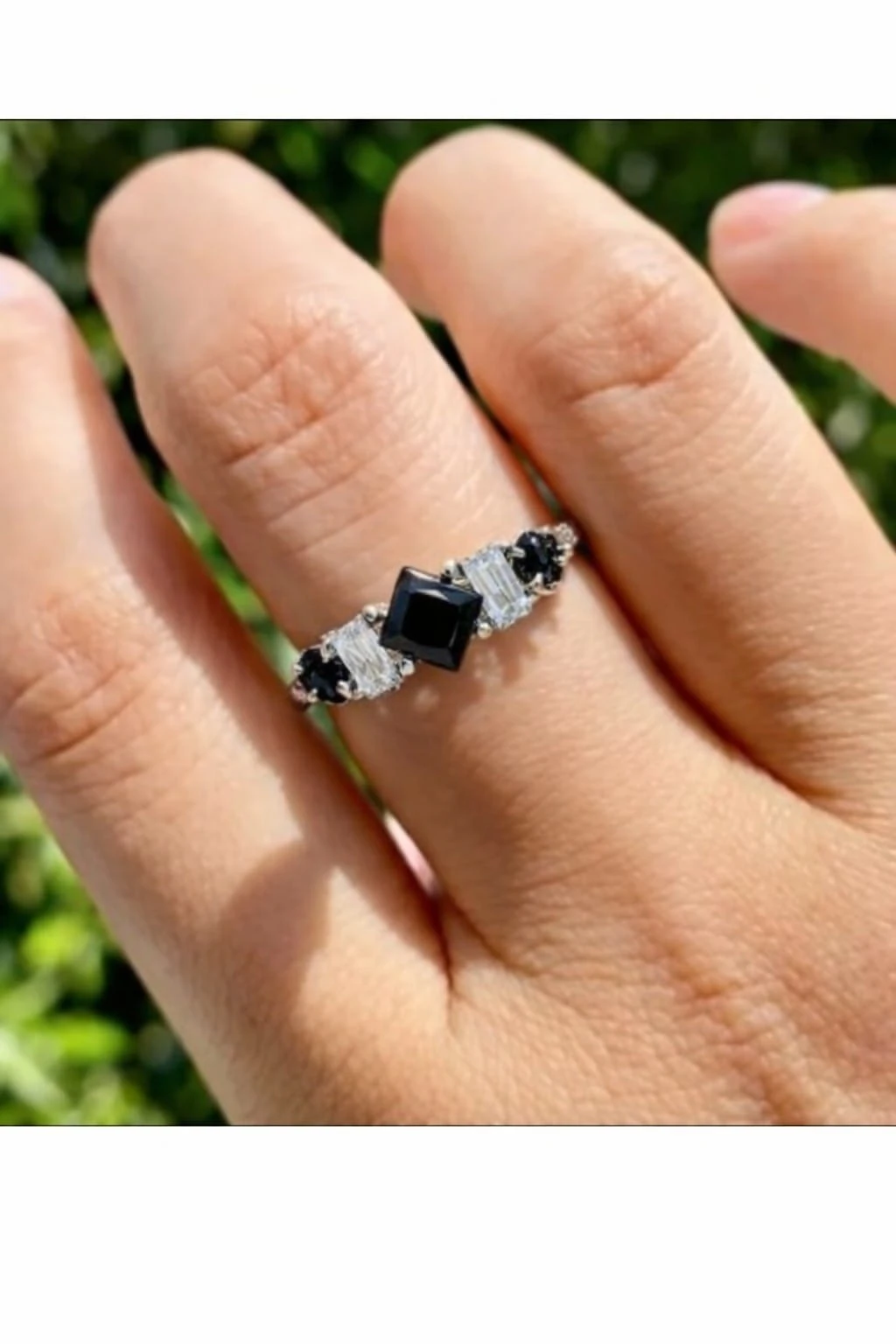 Women's Adjustable CZ & AD Stone Ring | Silver Plated Finger Ring for Women
